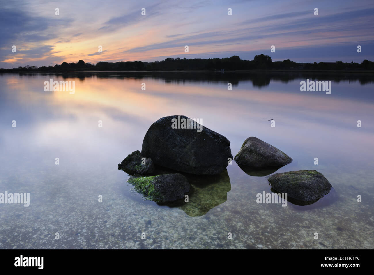 Germania, Schleswig-Holstein, Schlei, sunrise, Foto Stock