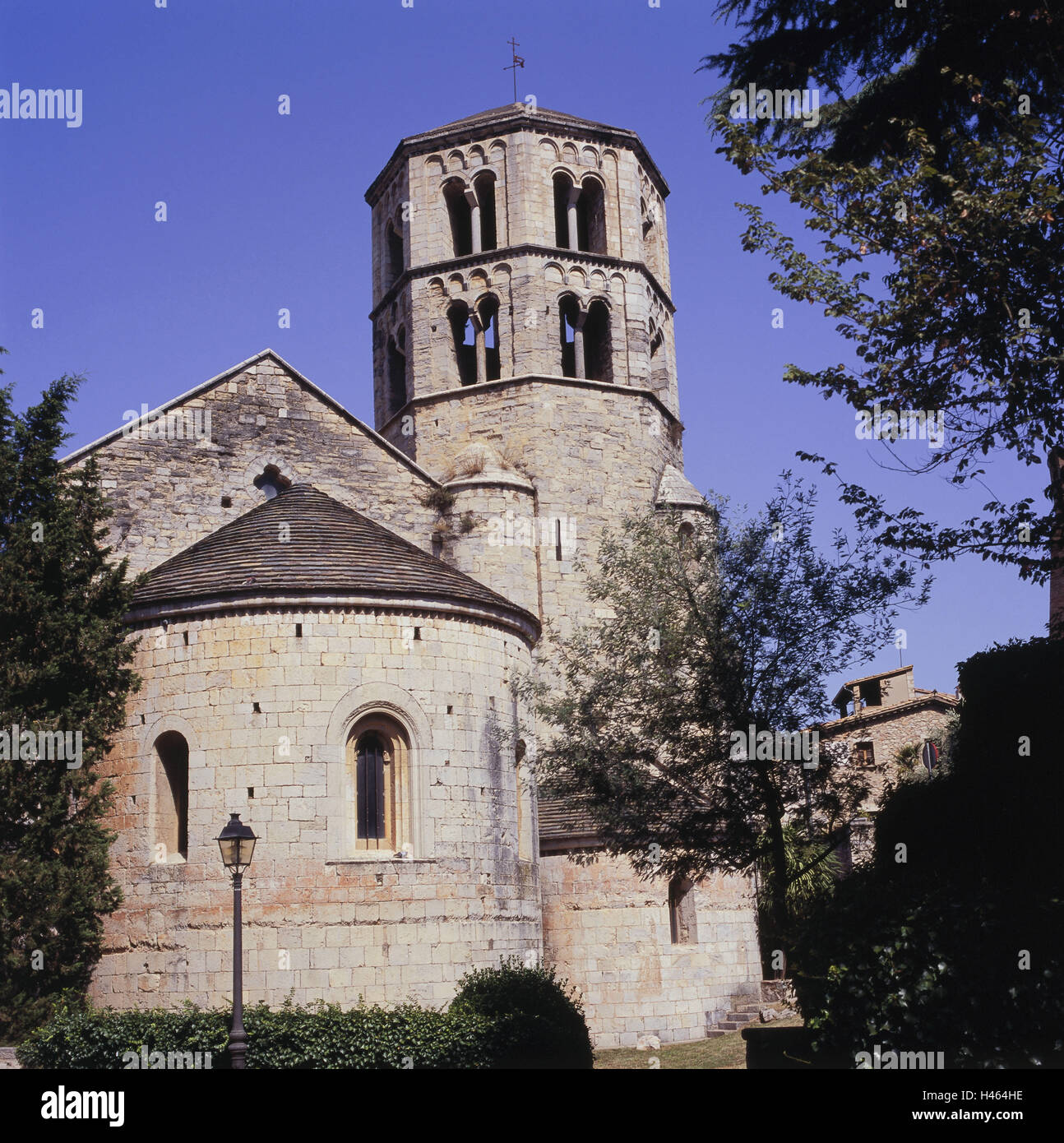 In Spagna, in Catalogna, Girona, il chiostro di Sant Pere de Galligants, chiostro, edificio Cloister, struttura, architettura, luogo di interesse, destinazione, turismo, Foto Stock