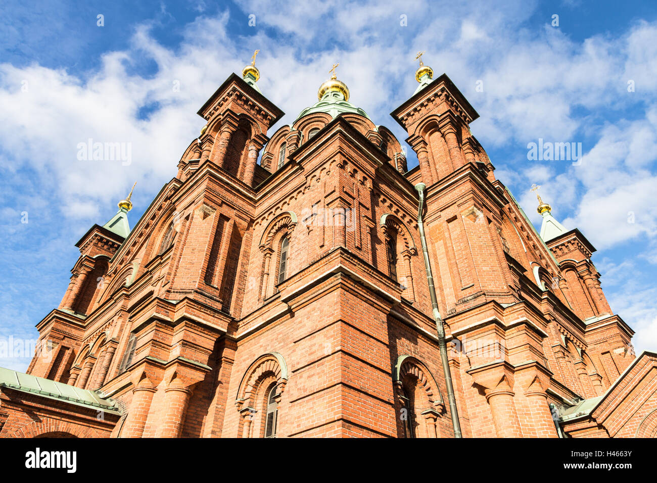 Cattedrale Uspenski è un Orientale cattedrale ortodossa a Helsinki in Finlandia città capitale Foto Stock