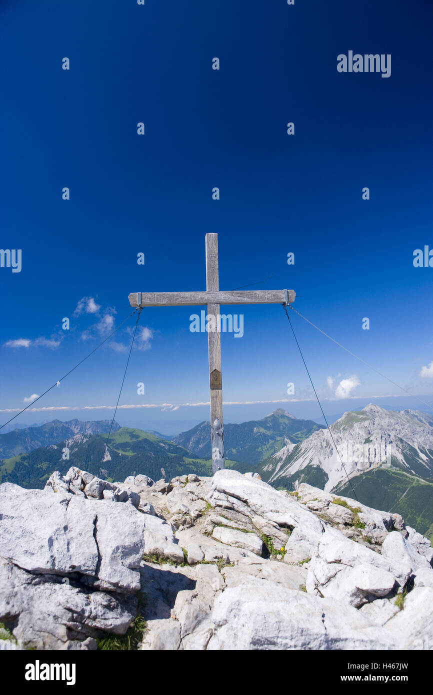 Principato di Liechtenstein Malbun, Augstenberg, vertice di croce, dettaglio Foto Stock