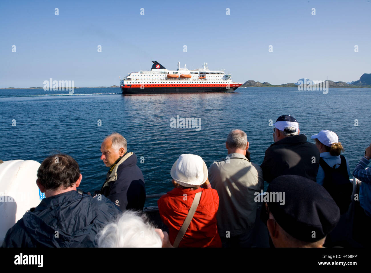 Norvegia, Hurtigruten (navi), 'MS Kong Harald', Foto Stock