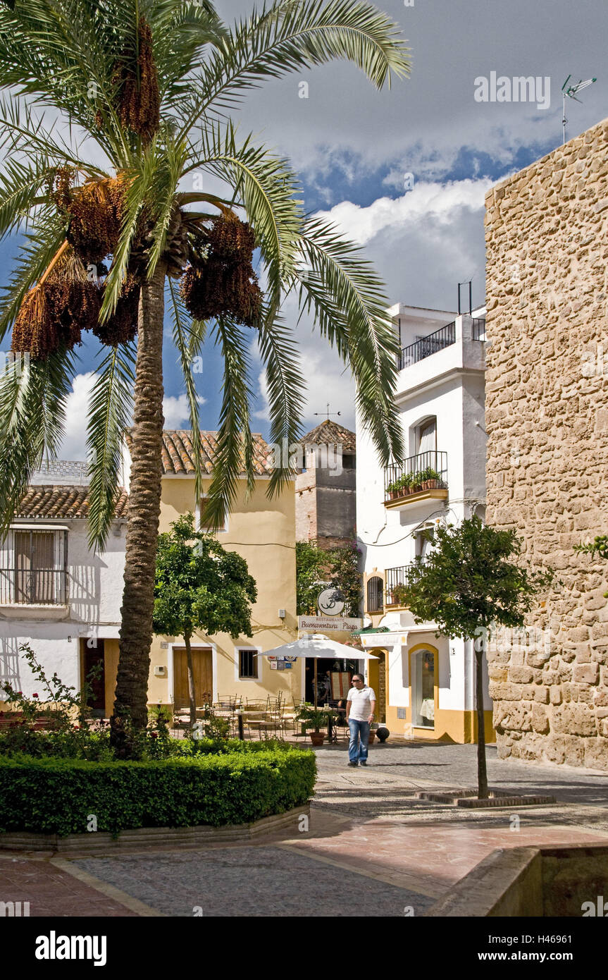 Spagna, provincia di Malaga, Marbella, città vecchia, Plaza de Castillo, Foto Stock