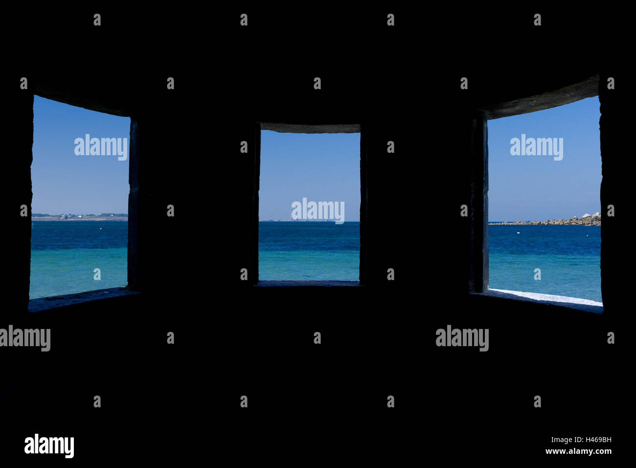 Francia Bretagna, l'Atlantic, torre finestra, vista, [M], Foto Stock