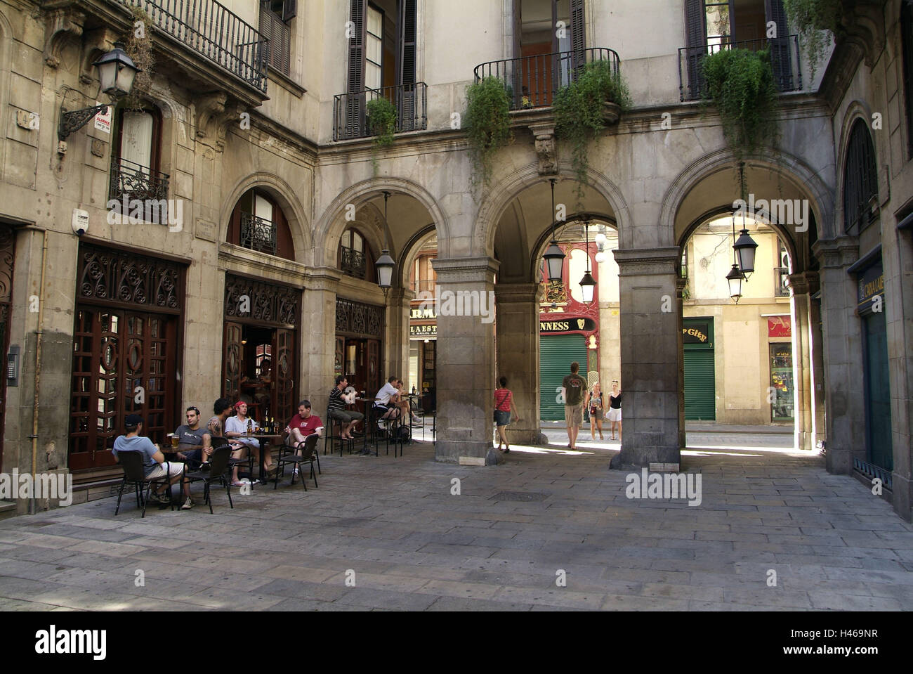 In Spagna, in Catalogna, Barcellona, Barri Gotic, Passadge de Madoz, corte, cafe, Foto Stock