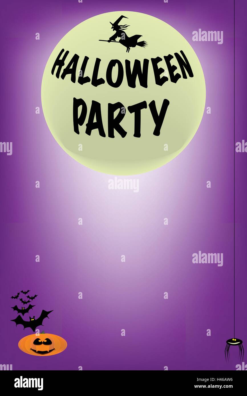 Un "pronta per il testo " festa di Halloween poster o un invito. Illustrazione Vettoriale