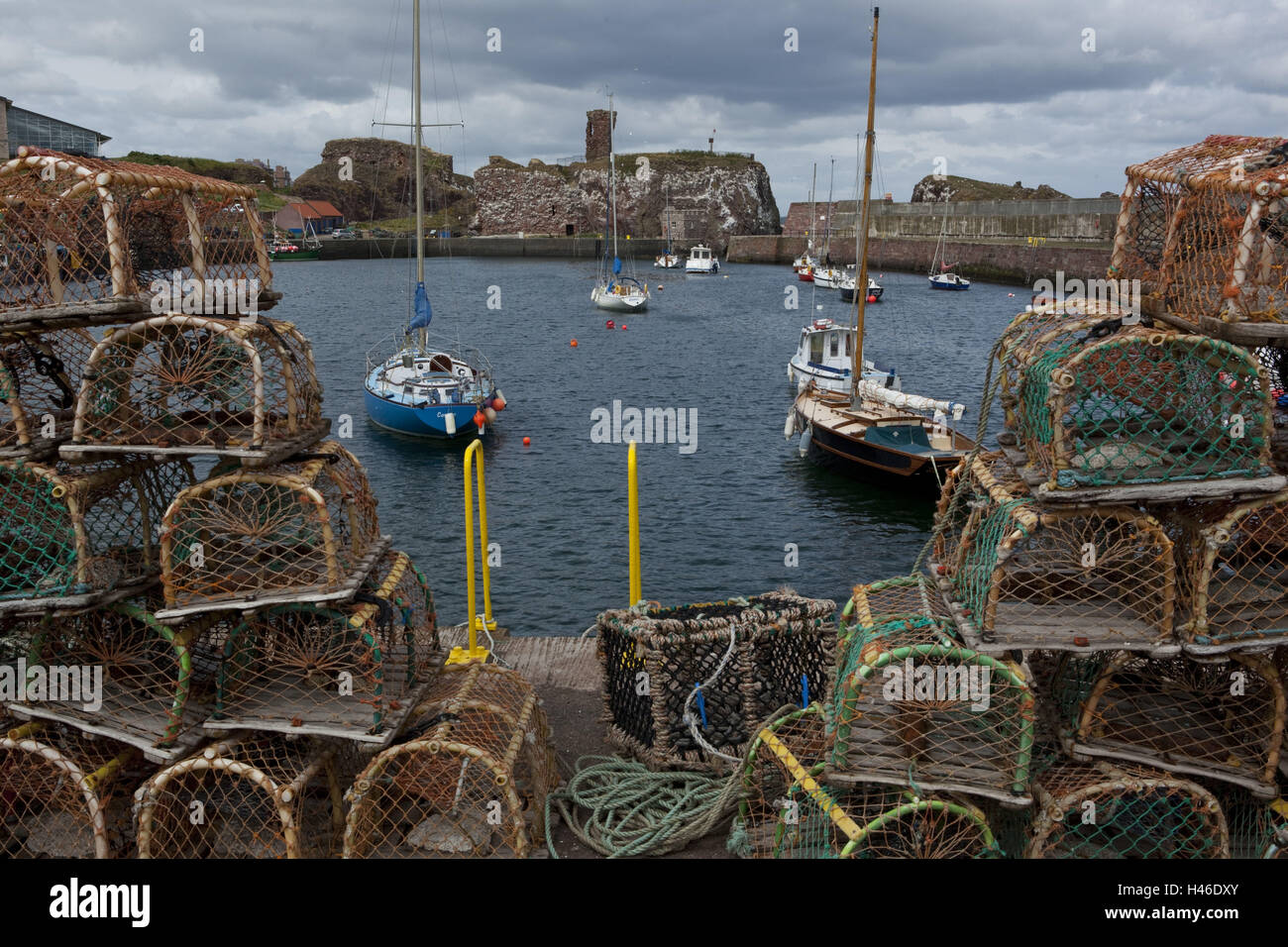 La Scozia, East Lothian, città Dunbar, porto, Foto Stock