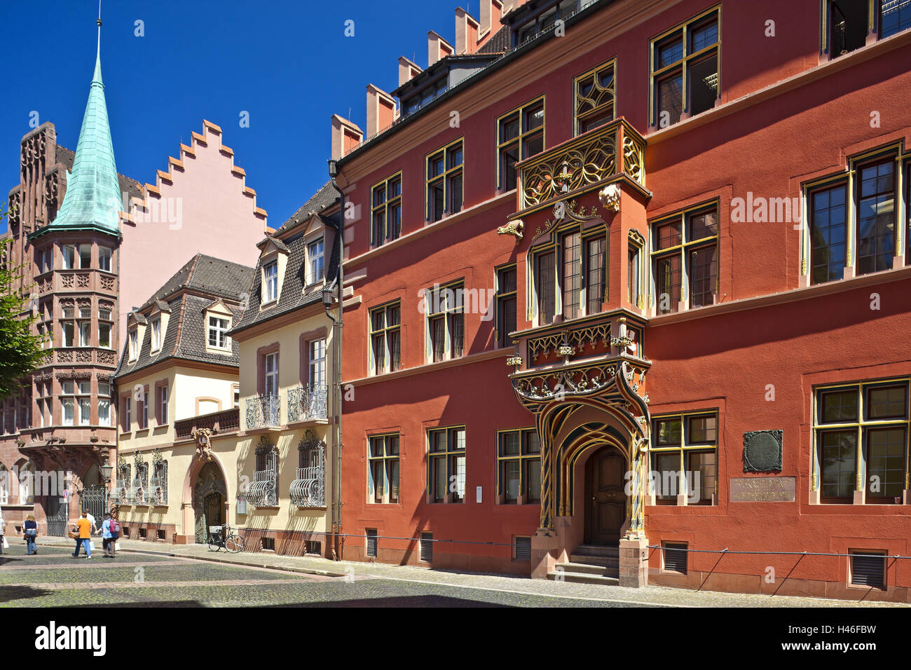 Germania, Baden-Württemberg, Breisgau, Friburgo, città vecchia, Erasmus house, Foto Stock