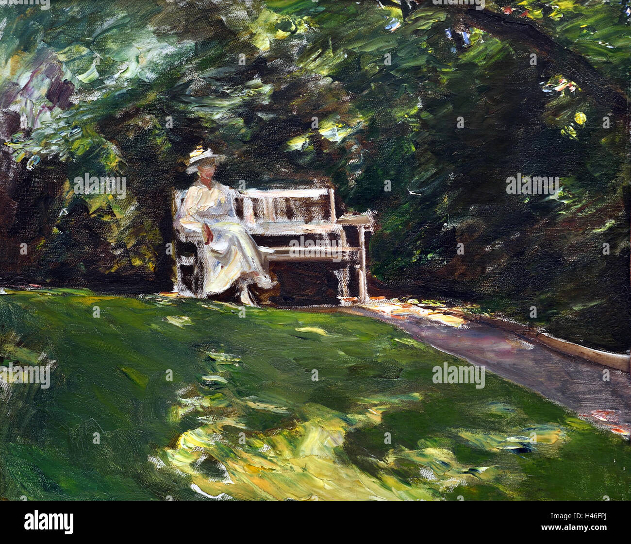 Die Gartenbank - la panchina da giardino 1916 Max Liebermann (1847-1935) tedesco Germania Foto Stock