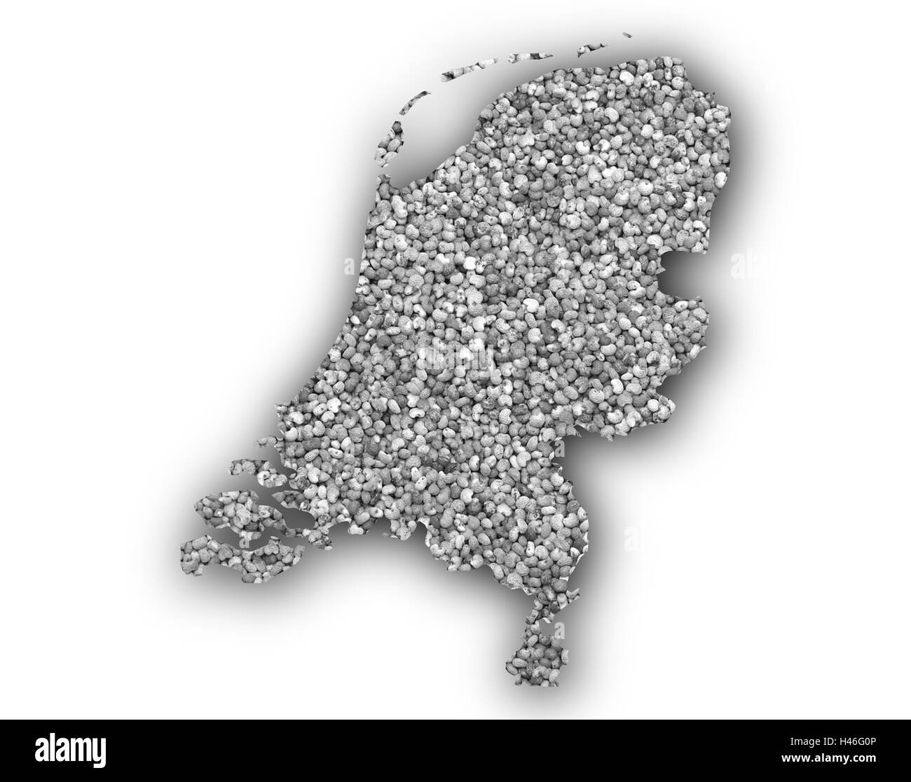 Mappa di Paesi Bassi Foto Stock