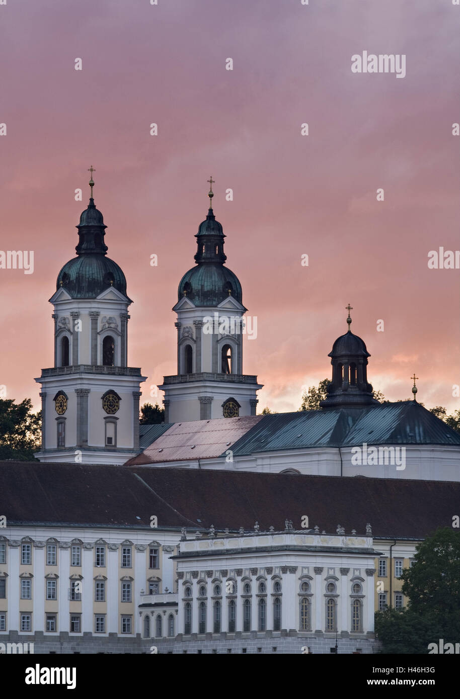 Austria, Austria Superiore, San Floriano Monastero, Monastero barocco, atmosfera serale, Foto Stock