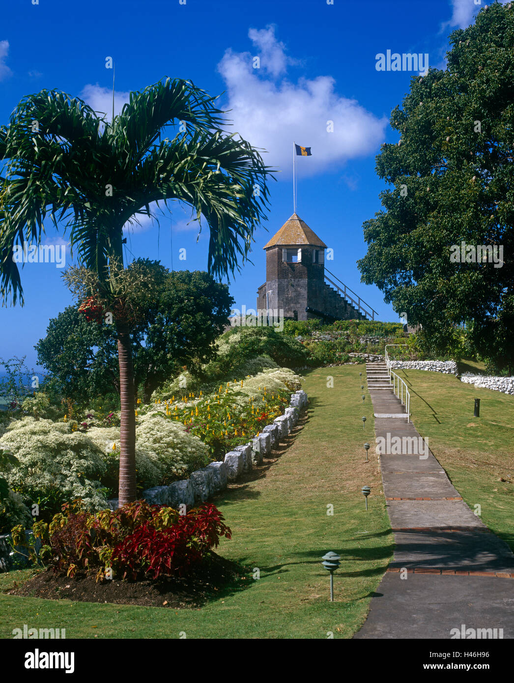 Segnale di Gunhill Stazione, Barbados Foto Stock