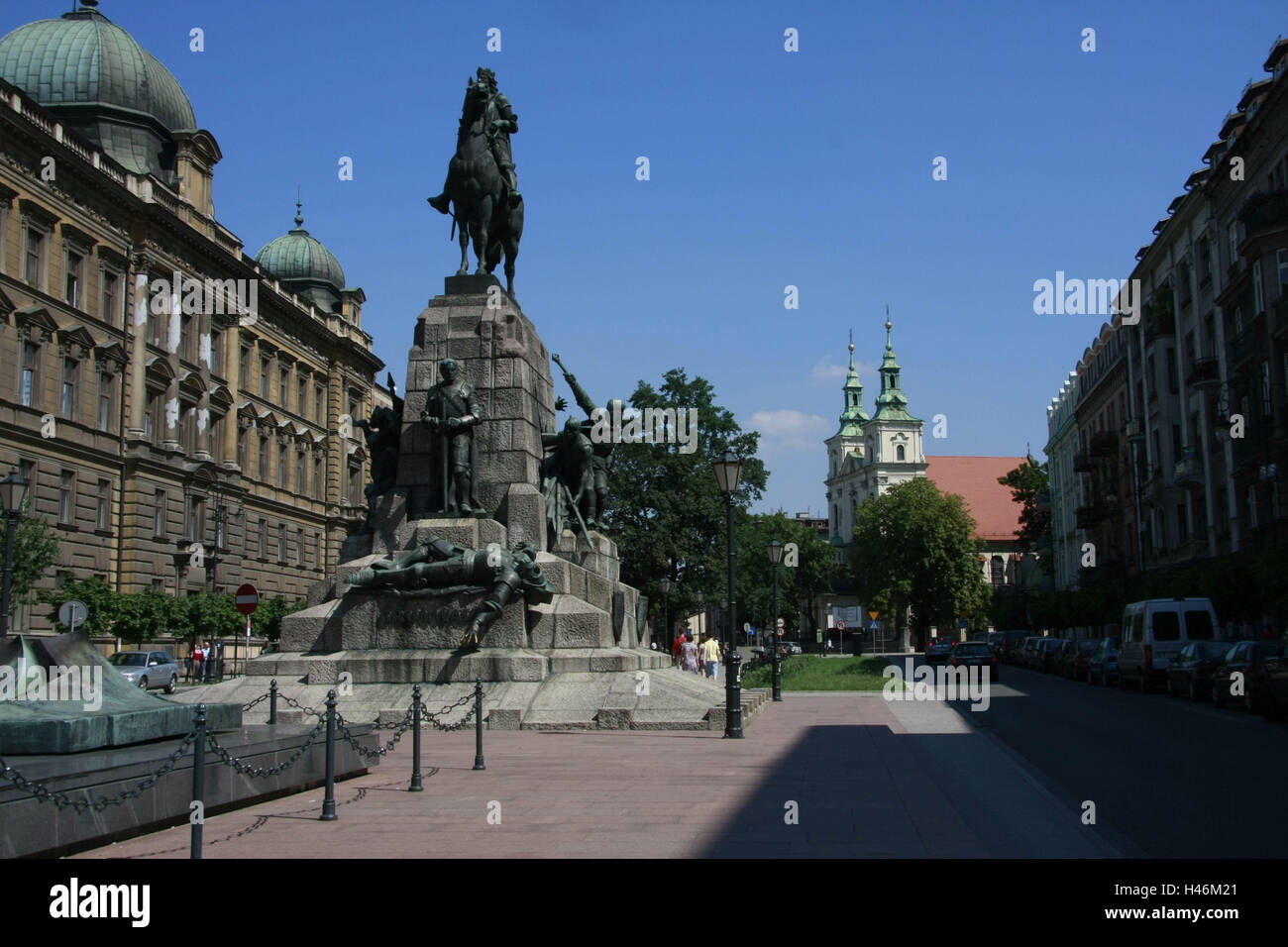 In Polonia, a Cracovia, Grunwald monumento, Foto Stock
