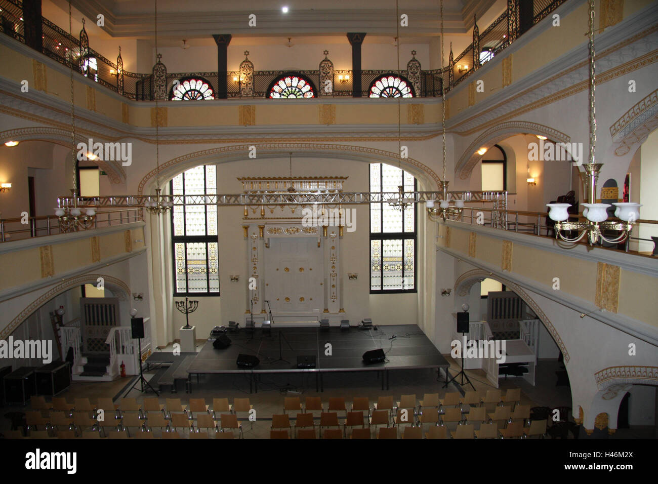 Polonia Wroclaw, la nuova sinagoga, all'interno, Foto Stock