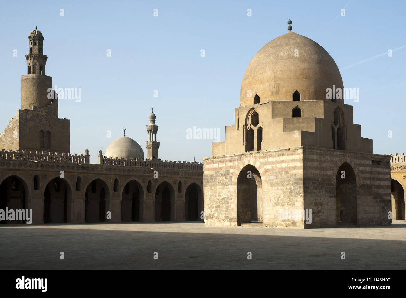 L'Egitto, al Cairo, pulire bene, Corte di Ibn Tulun moschea, Foto Stock