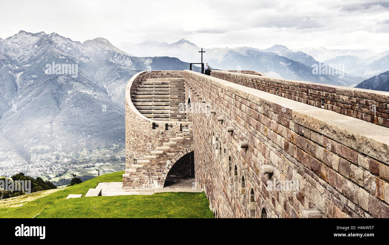 Chiesa di Santa Maria degli Angeli a Monte Tamaro in Ticino, Svizzera Foto Stock