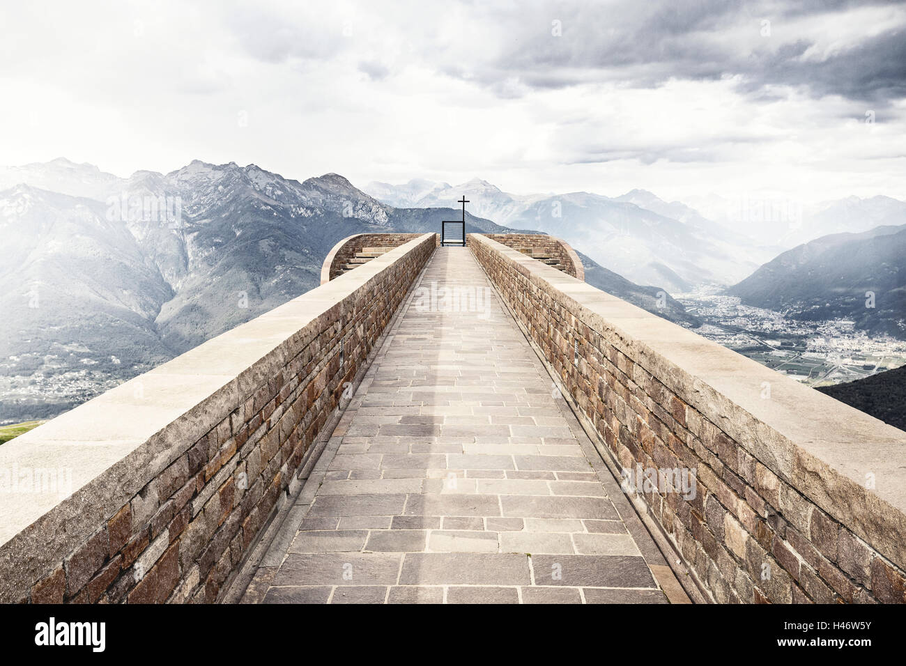 Chiesa di Santa Maria degli Angeli a Monte Tamaro in Ticino, Svizzera Foto Stock