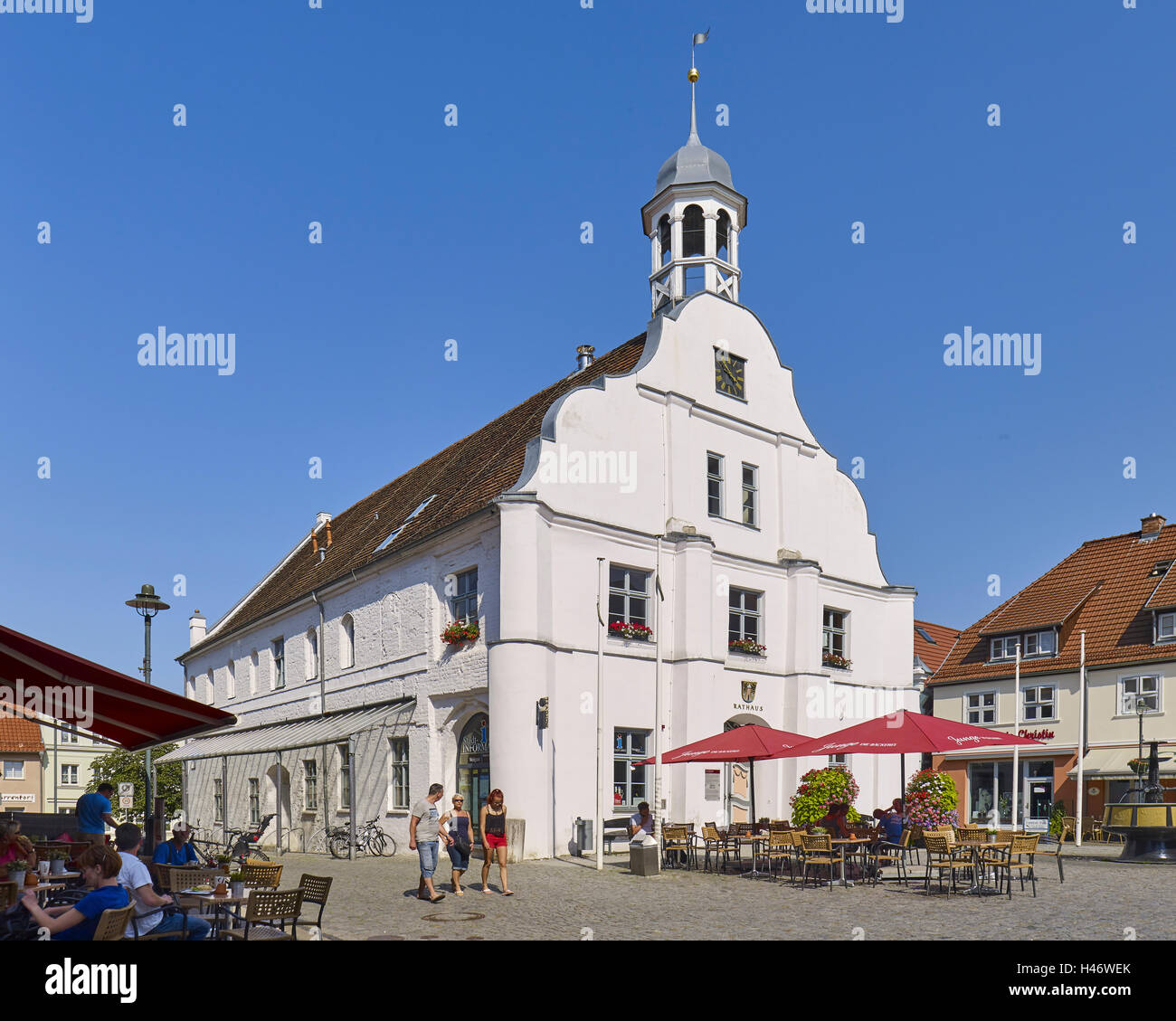 Old Town Hall di Wolgast, Meclemburgo-Pomerania, Germania Foto Stock