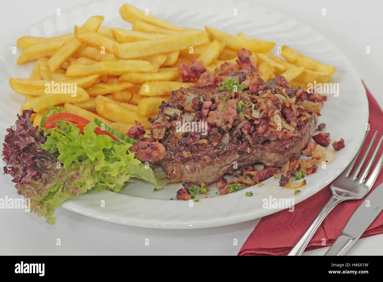 Piastra, pasto principale, Foto Stock