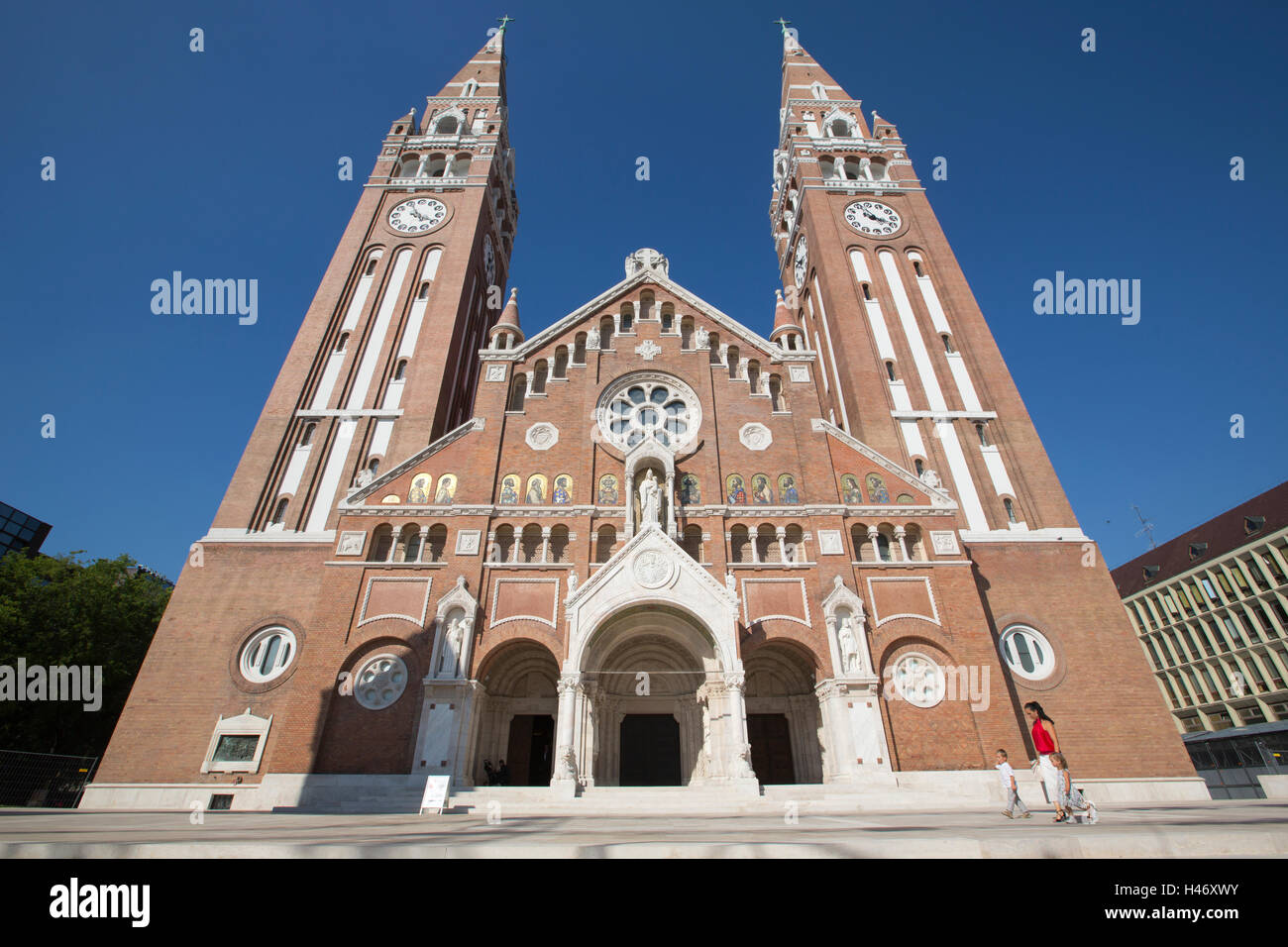 Chiesa votiva di Nostra Signora di Ungheria a Szeged. Dom (cattedrale) Szeged, Ungheria Foto Stock