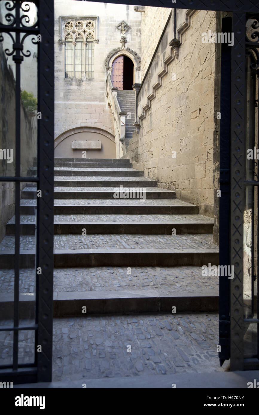 Il monastero di Poblet, parte dell'itinerario cistercense 'Ruta del Císter', provincia di Tarragona, Catalogna, Spagna, Foto Stock