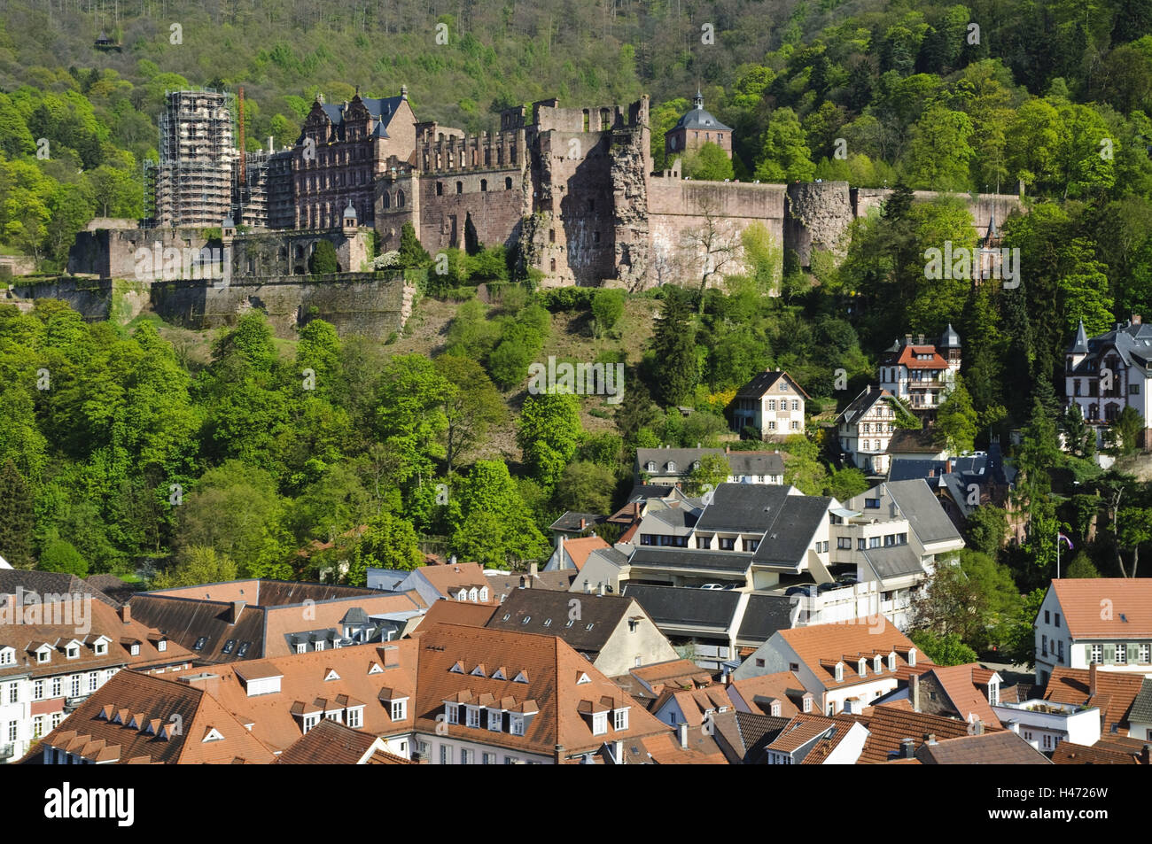 Heidelberg, castello, Baden-Württemberg, Germania, Foto Stock