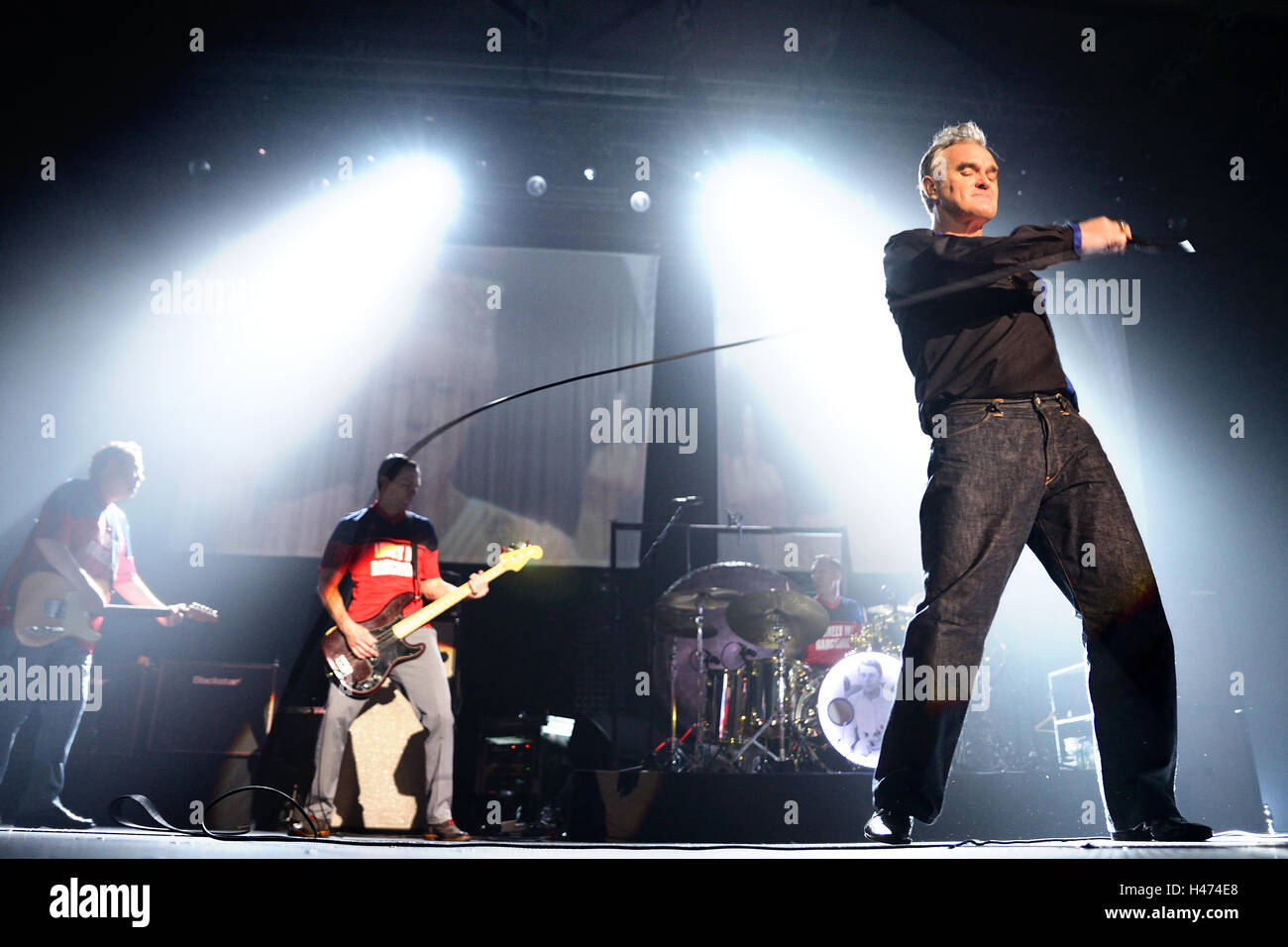 Barcellona - Ott 10: Morrissey, il famoso paroliere e cantante del gruppo rock The Smiths, esegue a Sant Jordi Club (sede) Foto Stock