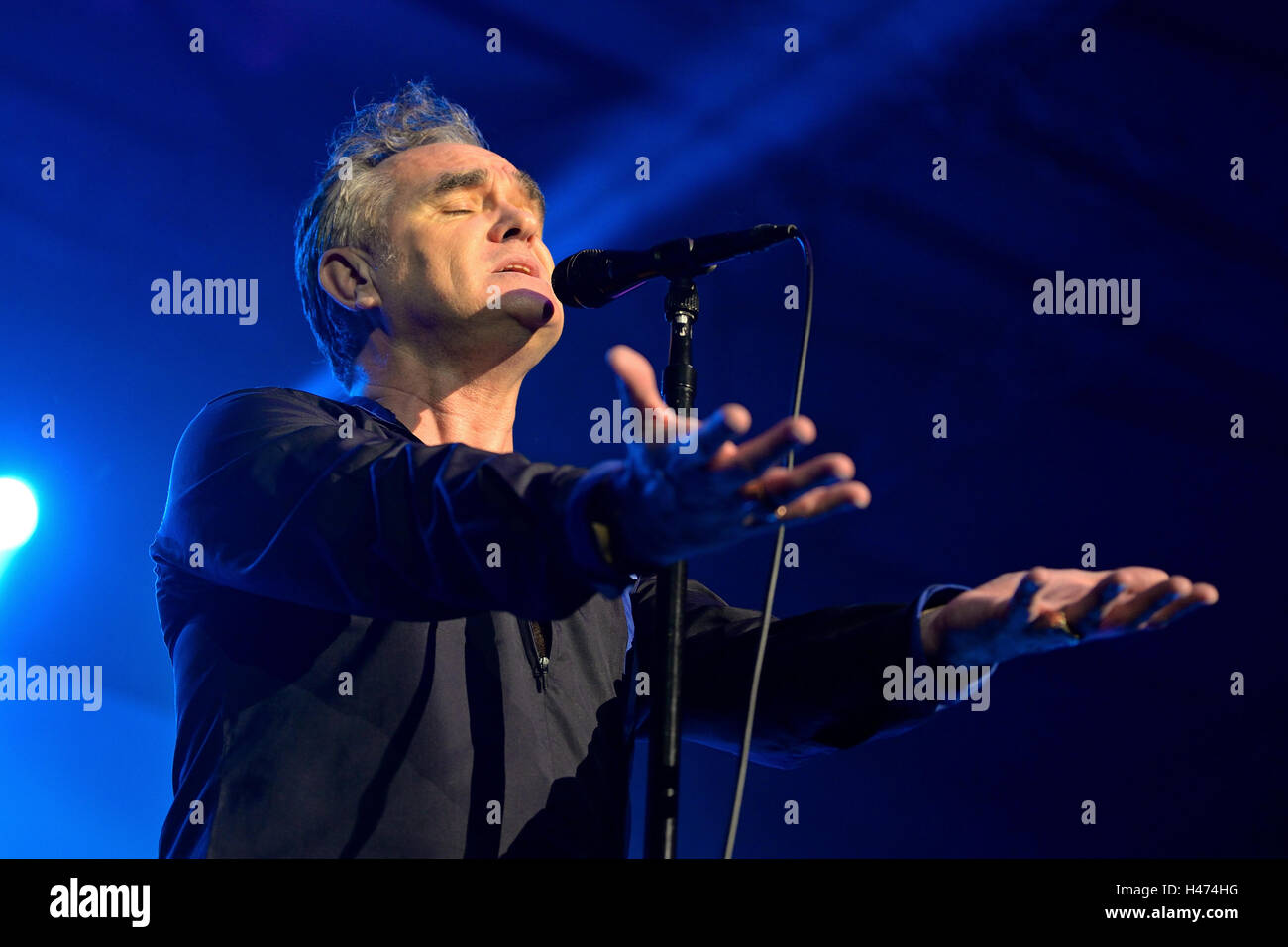 Barcellona - Ott 10: Morrissey (cantante di The Smiths) esegue a Sant Jordi Club (luogo). Foto Stock