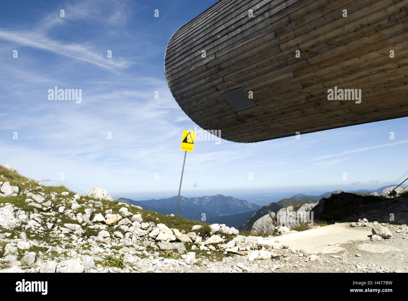 In Germania, in Baviera, Karwendel (mountain range), Informazioni centro, "Riesenfernrohr', Foto Stock