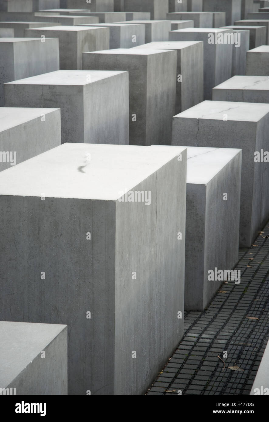 Il monumento di olocausto Berlino, Foto Stock