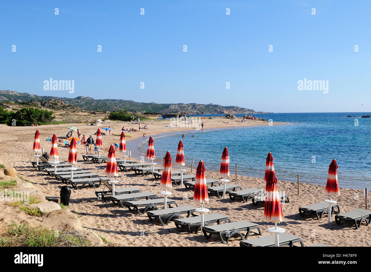 Vista sulla spiaggia di La Tonnara plage, Bonifacio Corsica, Francia, Europa Foto Stock