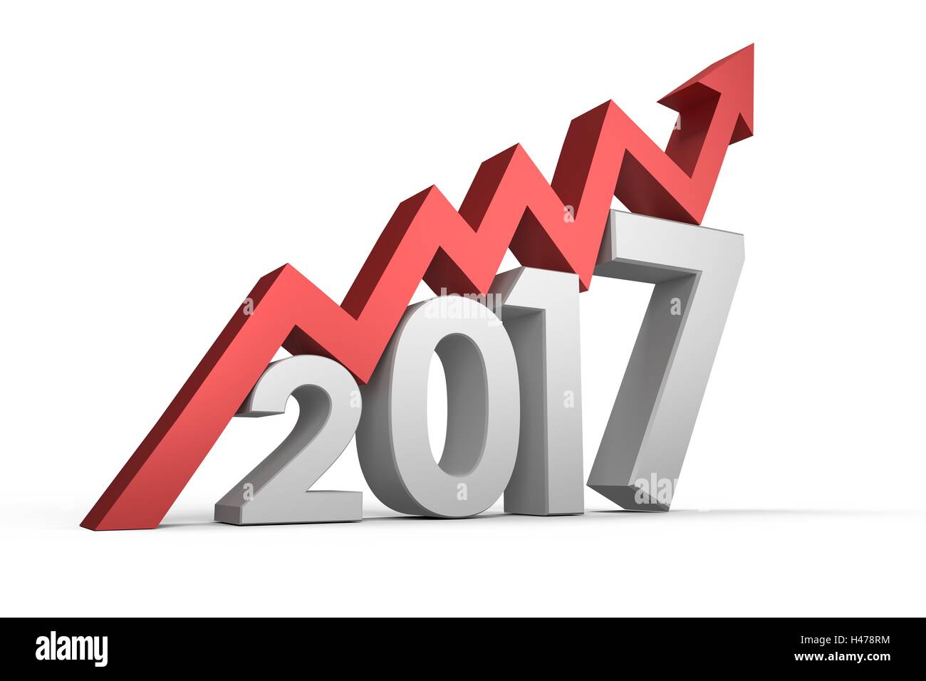 Generati digitalmente immagine del numero con il simbolo a forma di freccia Foto Stock