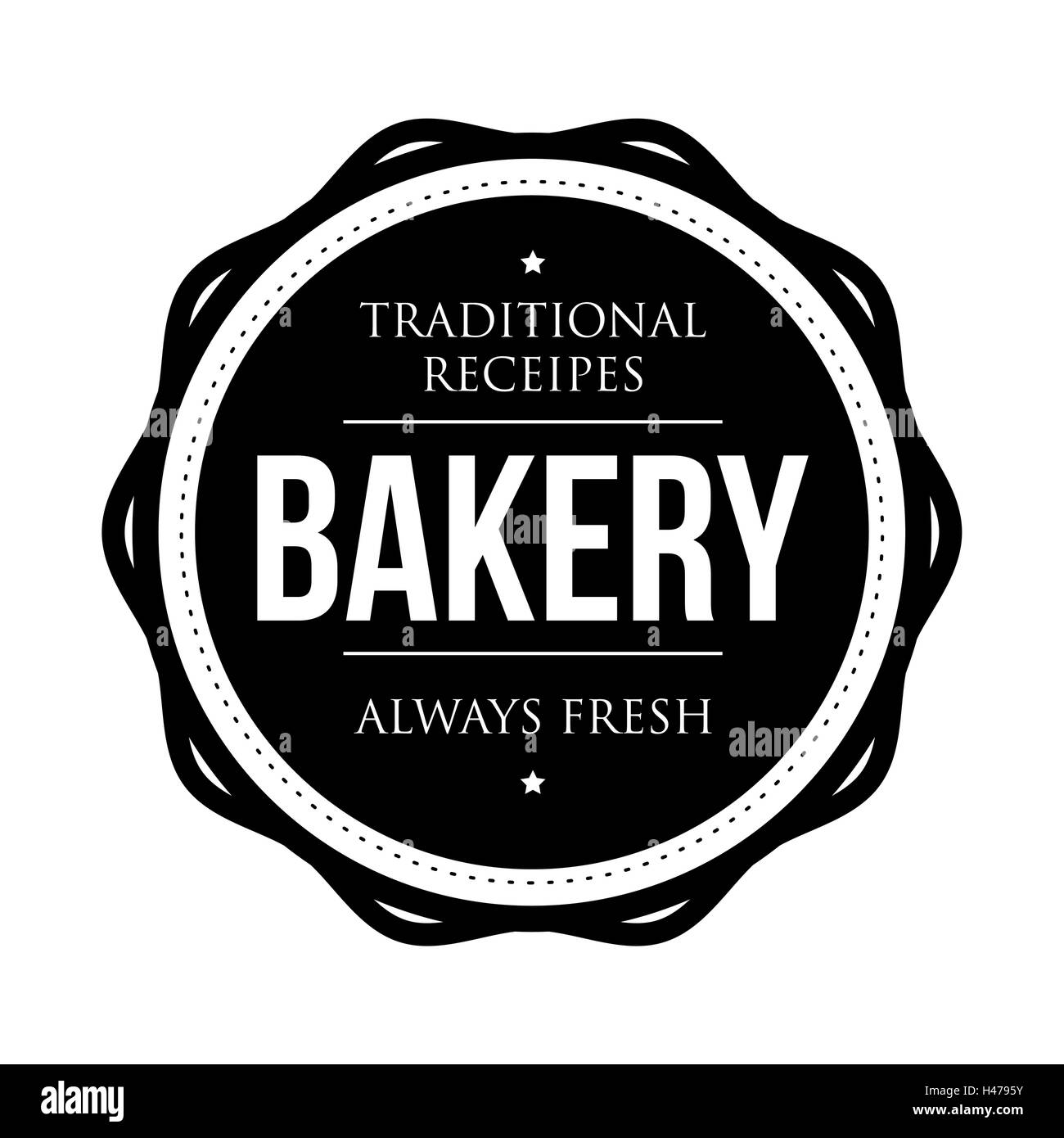 Bakery vintage vettore di badge Illustrazione Vettoriale