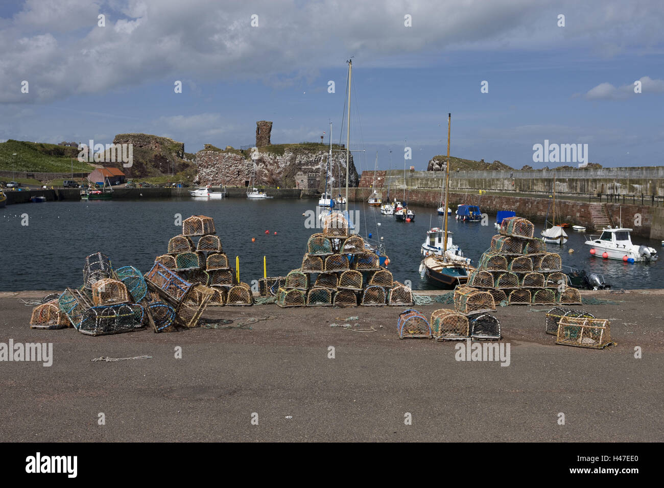 La Scozia, East Lothian, città Dunbar, porto, Foto Stock