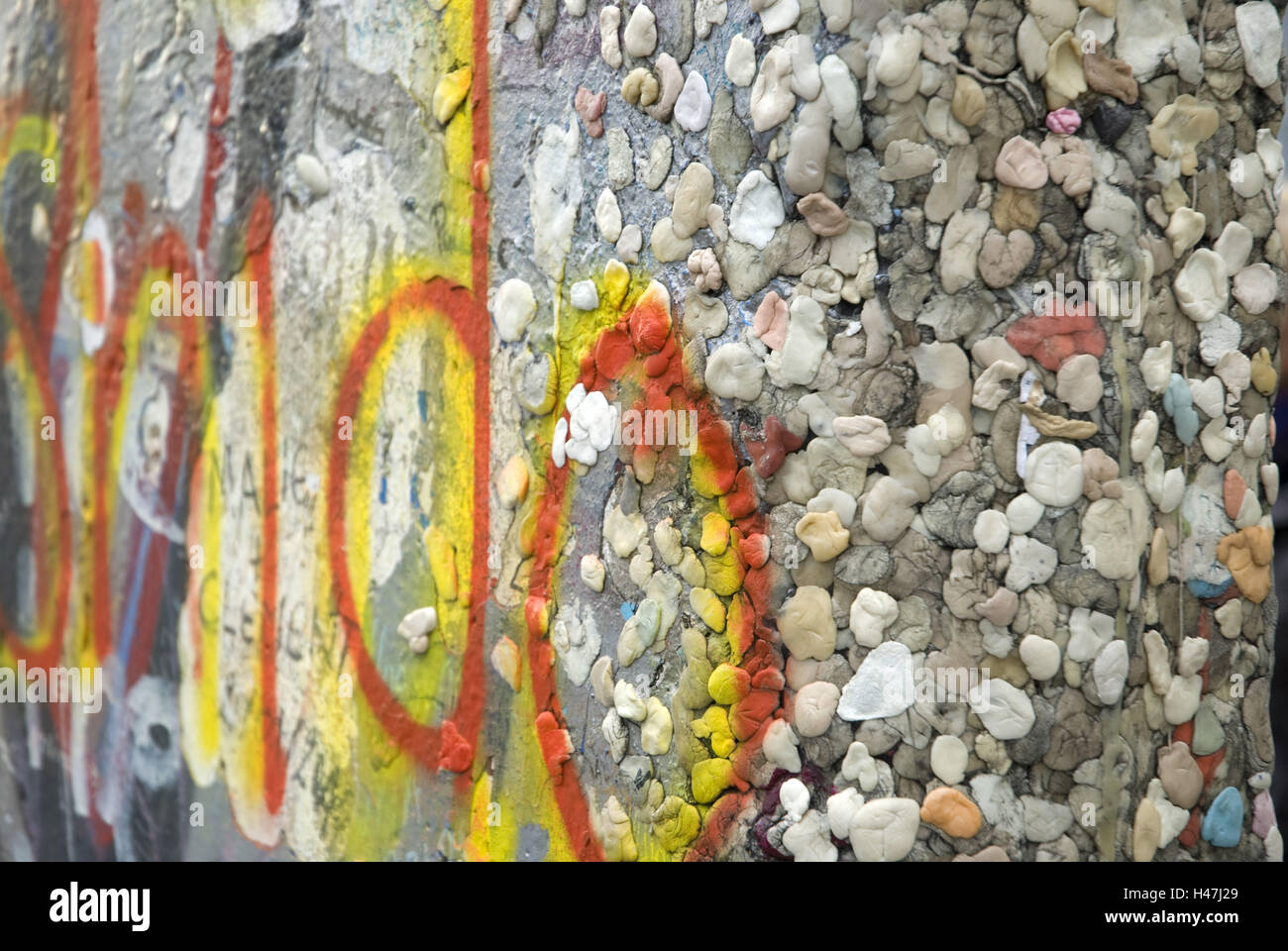 Pezzo del muro di Berlino, Foto Stock