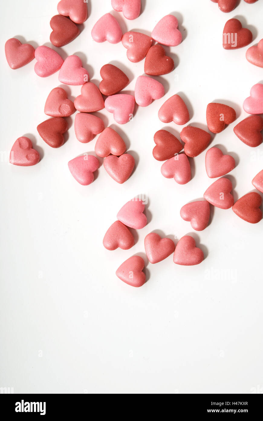 Caramelle a forma di cuore, Foto Stock