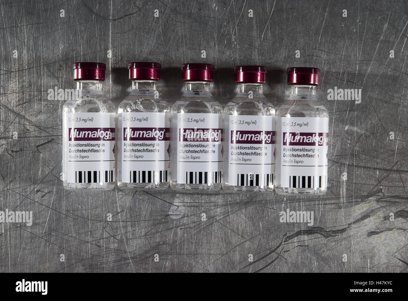 Le fiale di insulina, Foto Stock