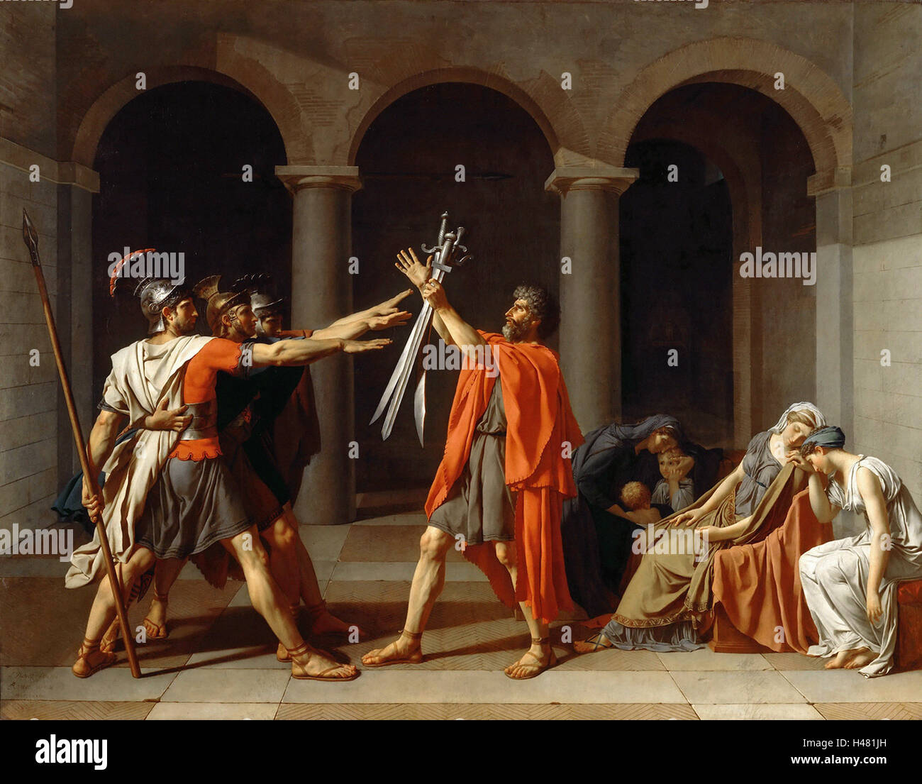JacquesLouis David il Giuramento degli Orazi Foto stock Alamy