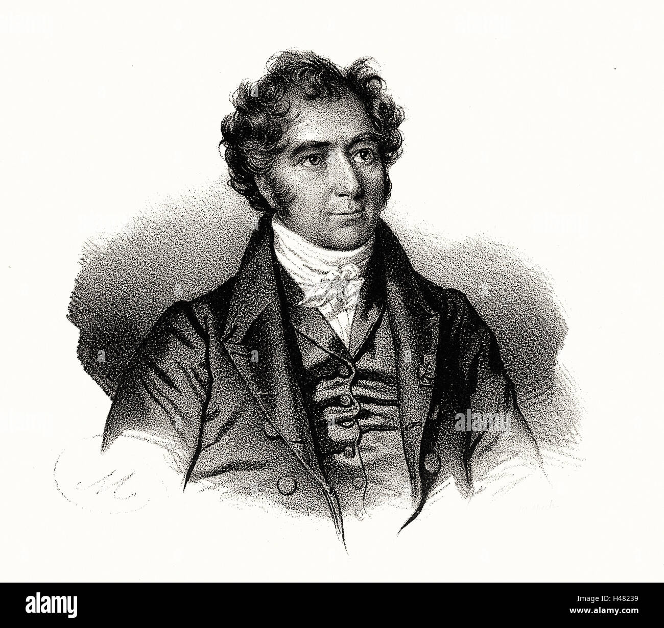 Dominique Francois Jean Arago (1786-1853) astronomo francese, fisico e politico Foto Stock