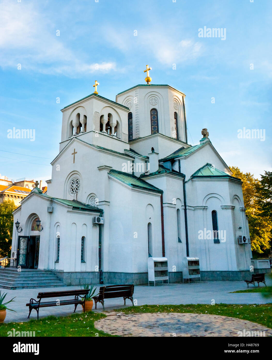 La chiesa di San Sava è situato nei pressi della stessa Cattedrale denominata, Belgrado, Serbia. Foto Stock