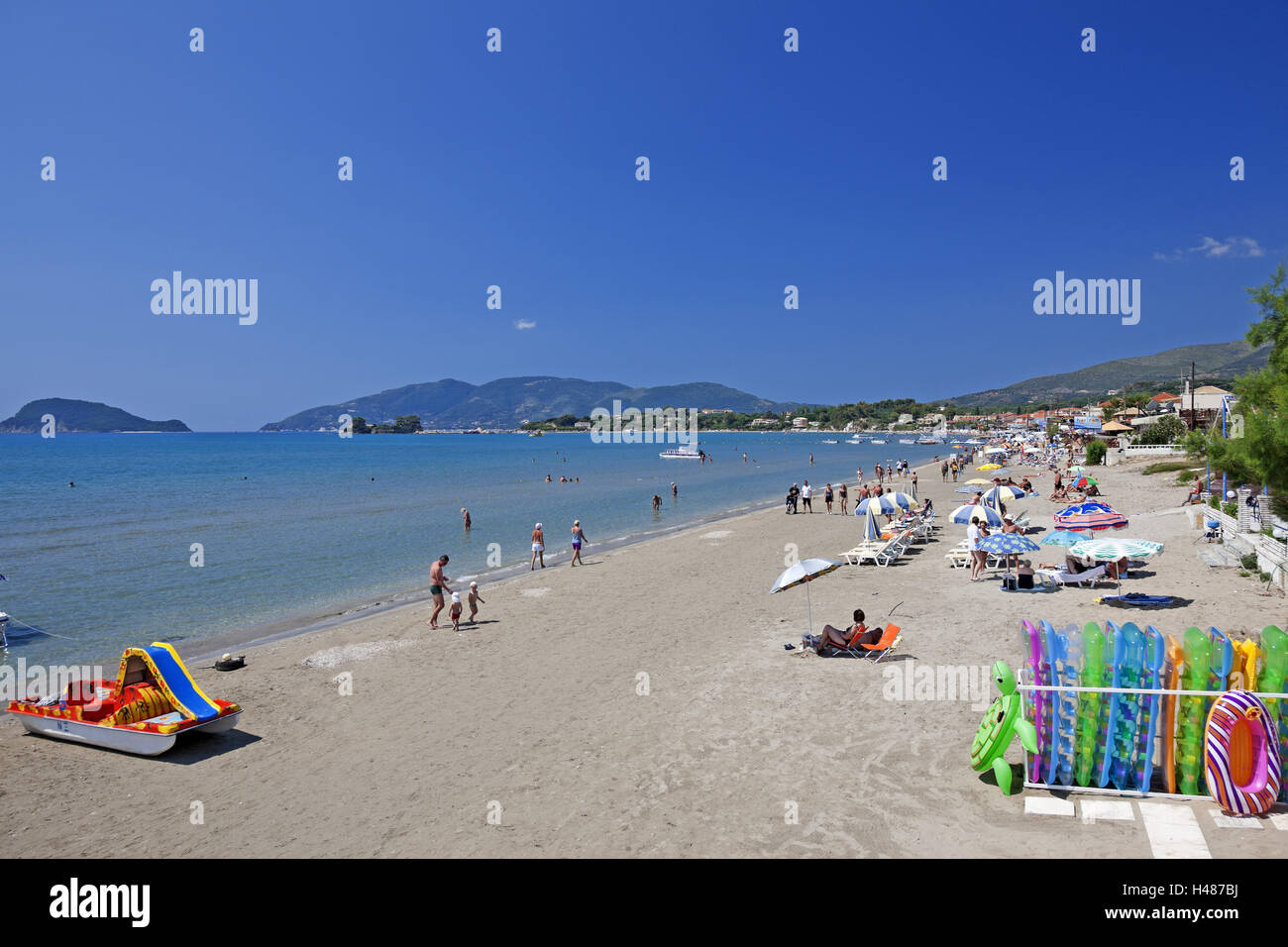 Grecia Zante Laganas Spiaggia Foto Immagine Stock