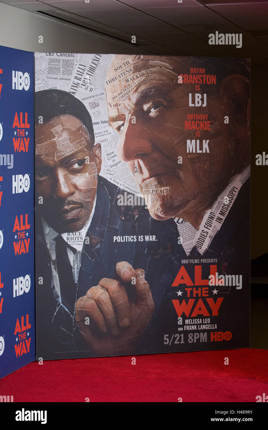 Austin Premiere del film HBO tutto il modo in corrispondenza della LBJ Presidential Library presso la University of Texas di Austin, in Texas, il 11 maggio 2016 Foto Stock