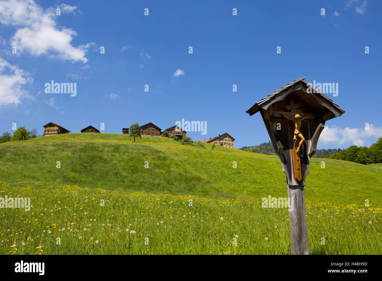 Marterl, Bregenzerwald (regione), Schwarzberg (montagna), Vorarlberg, Austria, Foto Stock