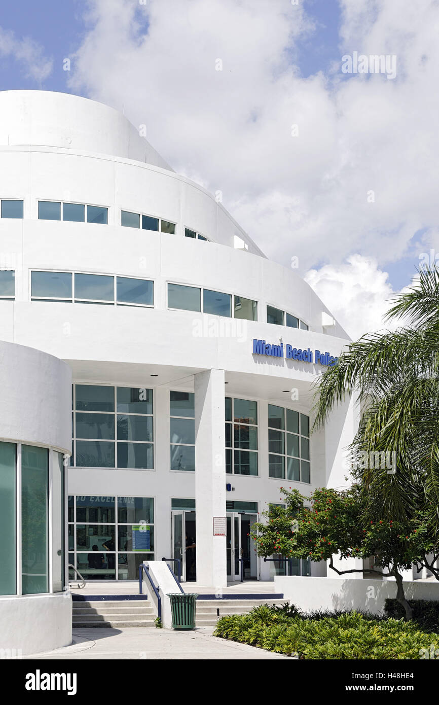 Miami Beach corte politica, Washington Avenue, South Beach di Miami, tipo di quartiere Art Deco, Florida, STATI UNITI D'AMERICA, Foto Stock