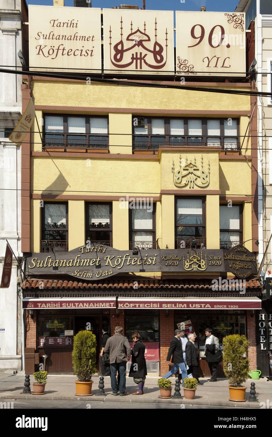 Turchia, Istanbul, Sultanahmet, Divanyolu, ristorante Sultanahmet Köfteci, Selim Usta, Foto Stock