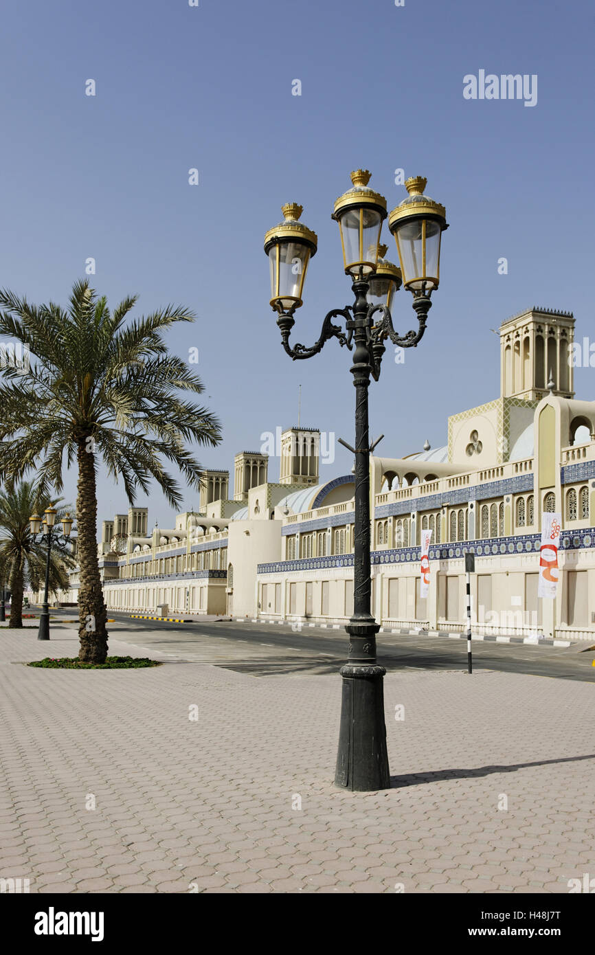 Vecchio Souk, Blue Souk, tradizionale centro shopping, emirato Sharjah Emirati Arabi Uniti, Penisola Arabica, Medio Oriente, Asia Foto Stock