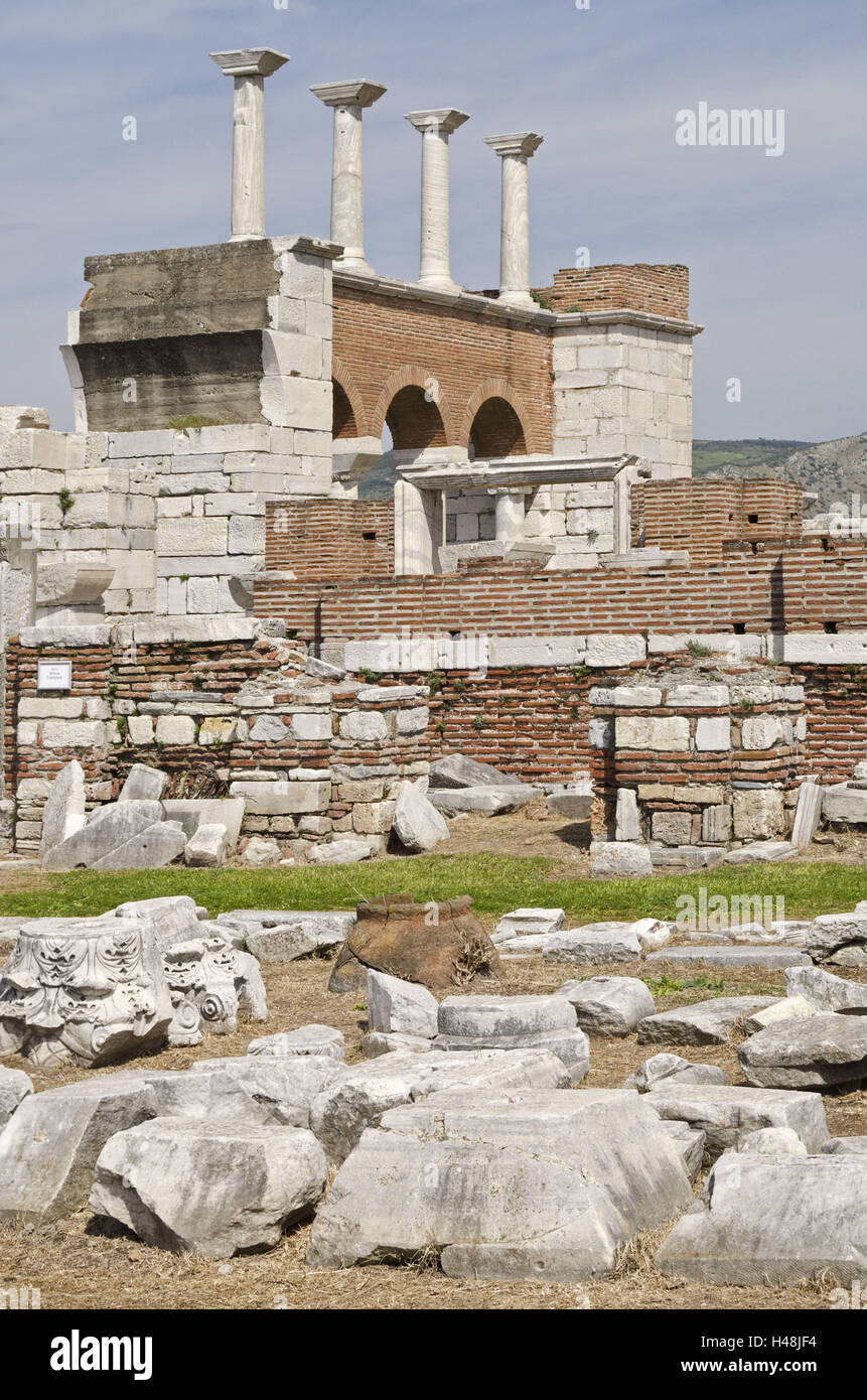 La Turchia, costa ovest, Izmir, Selcuk, John's basilica, Foto Stock