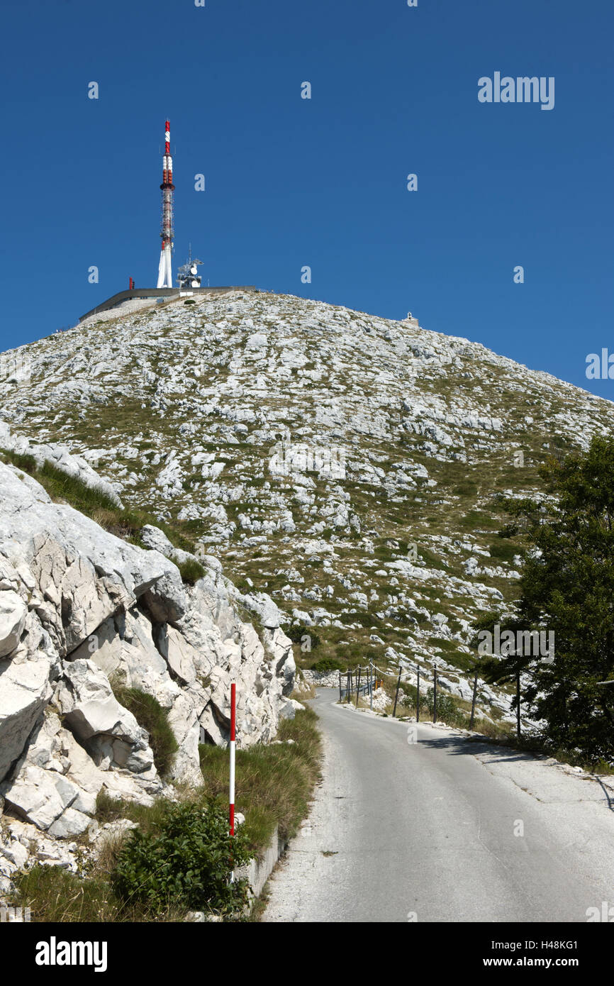 Croazia, Dalmazia, Makarska, riserva naturale Biokovo, viaggio sulla terza montagna più alta della Croazia, il Sveti Jure, 1762 m, Foto Stock