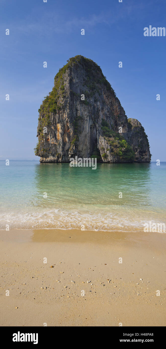 Rocce il Phra Nang Beach, Ao Nang, Krabi, Thailandia, Foto Stock