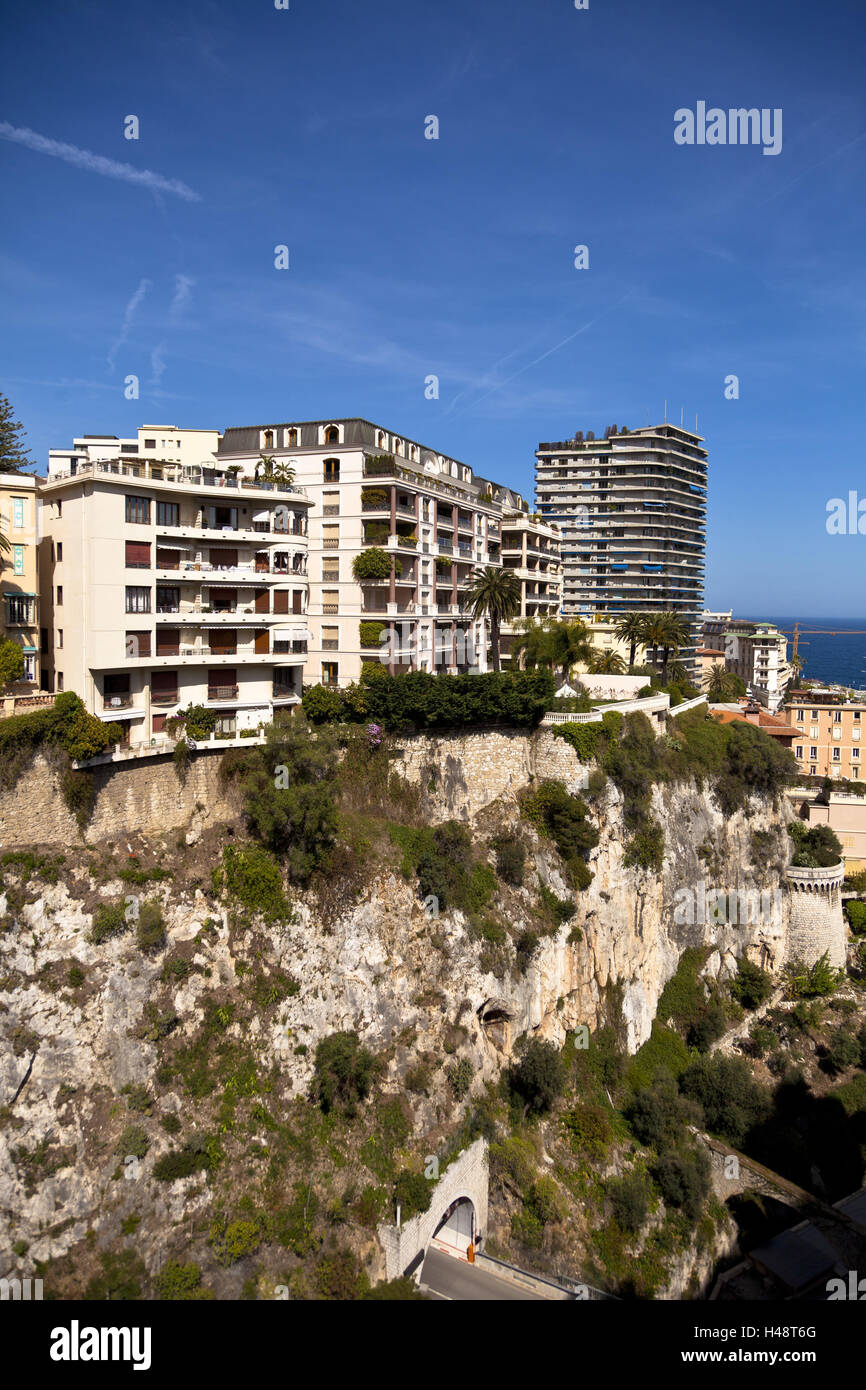 Il Principato di Monaco in Europa, edifici nel Quartiere Moneghetti, Foto Stock