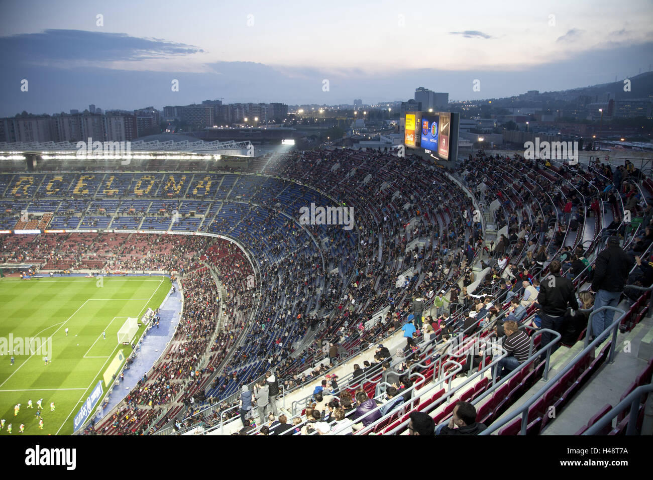 Sorge stadio Camp Nou, Barcellona, Spagna, Europa Foto Stock